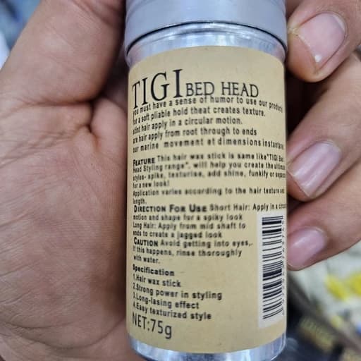 وزگیر (واکس )مو تی جی TIGI اورجینال حجم 75 گرم حالت دهندگی عالی و ماندگاری بالا بدون چربی و سنگینی مخصوص استایل مدرن و — تصویر ۳