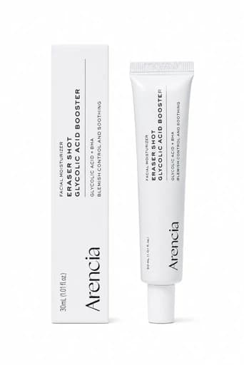 کرم مرطوب کننده و بوستر اسید گلیکولیک آرنسیا اورجینال Arencia Eraser Shot Glycolic Acid Booster 30 ml درمان کدری و جوش
