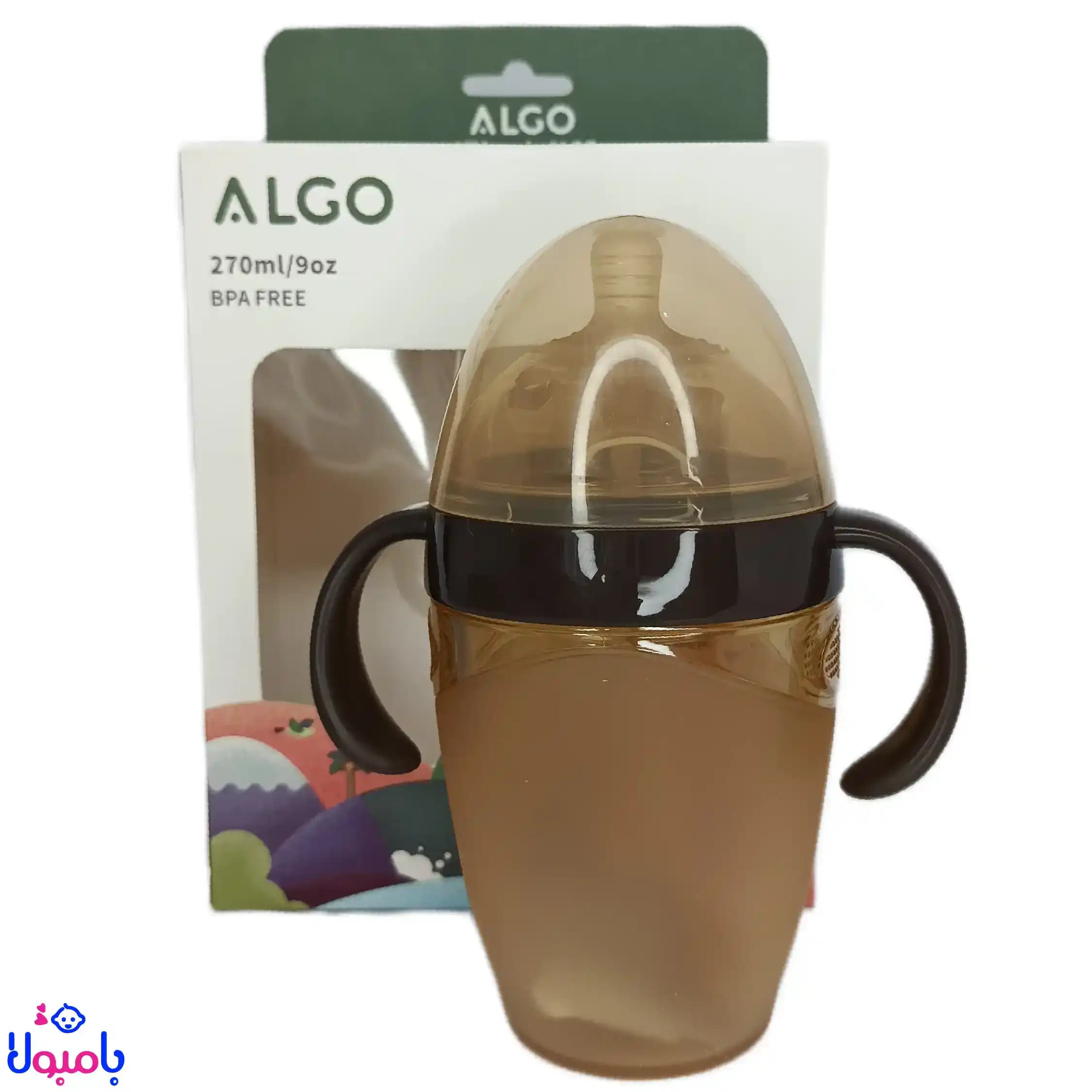 شیشه شیر دسته دار 270 میل طرح ALGO — تصویر ۵