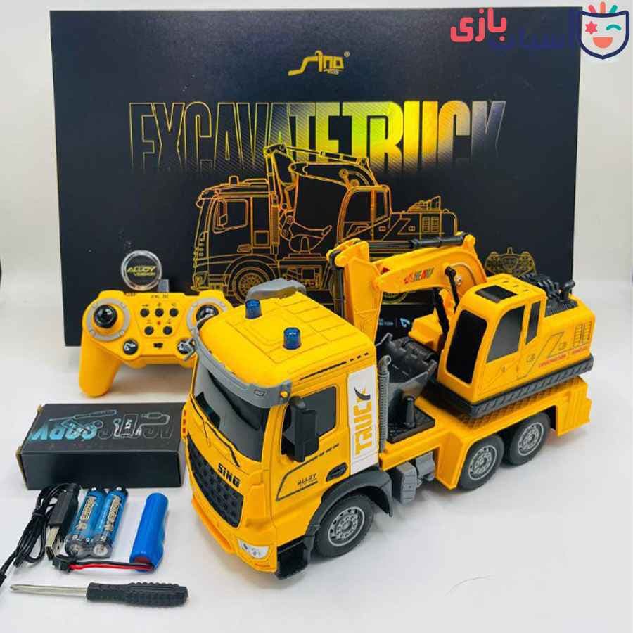 اسباب بازی کنترلی کامیون به همراه بیل میکانیکی 2_8001
