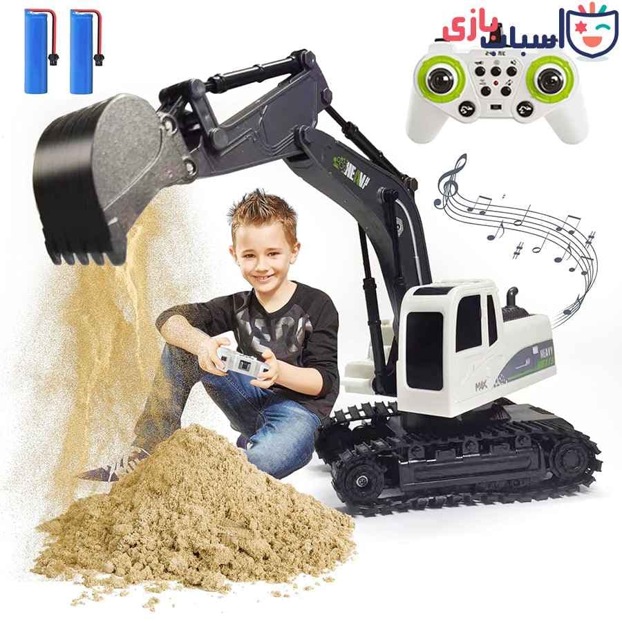 ماشین کنترلی بیل مکانیکی شارژی فلزی 8007 — تصویر ۳