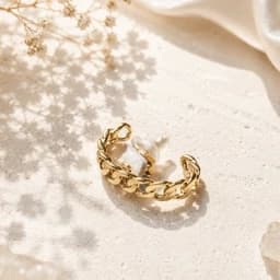 گوشواره نقره 925 آبکاری طلا کارتیری با کیفیت — تصویر ۲