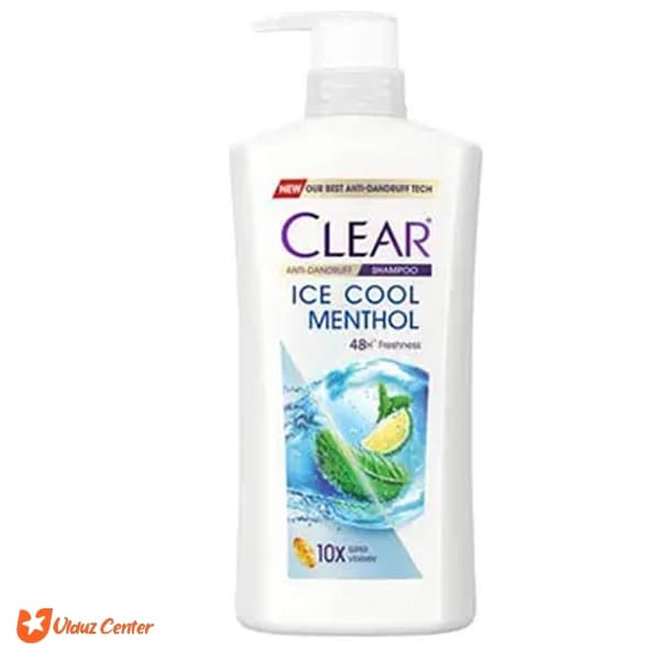 شامپو ضد شوره زنانه کلیر پمپی مدل Ice Cool Menthol حجم 650 میل
