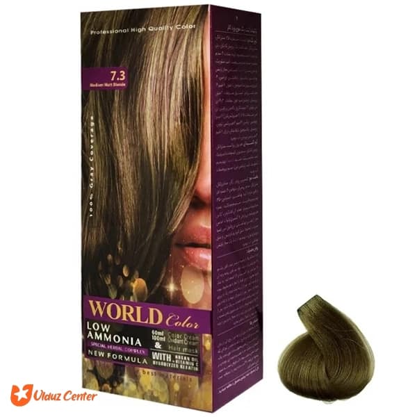 کیت رنگ موی ورد کالر کد M7.3 بلوند زیتونی متوسط 60 میلی