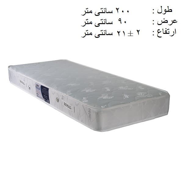 تشک رویال مدل آسوده فنری کد M03 یک نفره سایز 200 × 90 سانتی‌ متر — تصویر ۲
