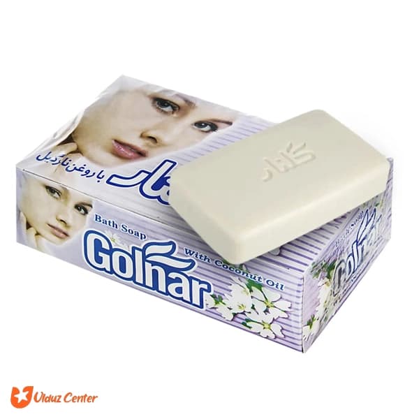 صابون گلنار بنفش با رایحه با روغن نارگیل بسته 6 عددی