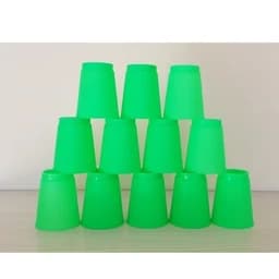 بازی لیوان چینی (cup stacking) در بسته 12 عددی با تنوع رنگ — تصویر ۴