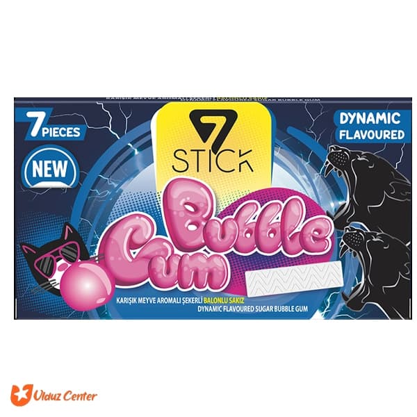 آدامس Bubble Gum با طعم پویا بسته 7 عددی