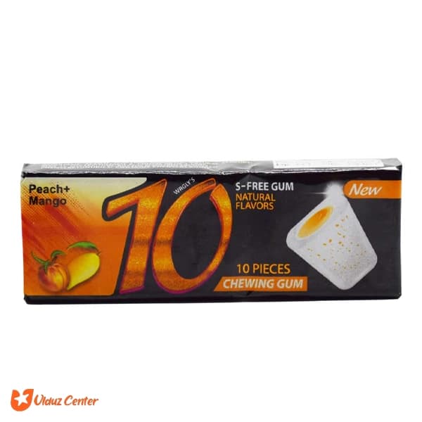 آدامس 10 با طعم هلو و انبه بسته 10 عددی