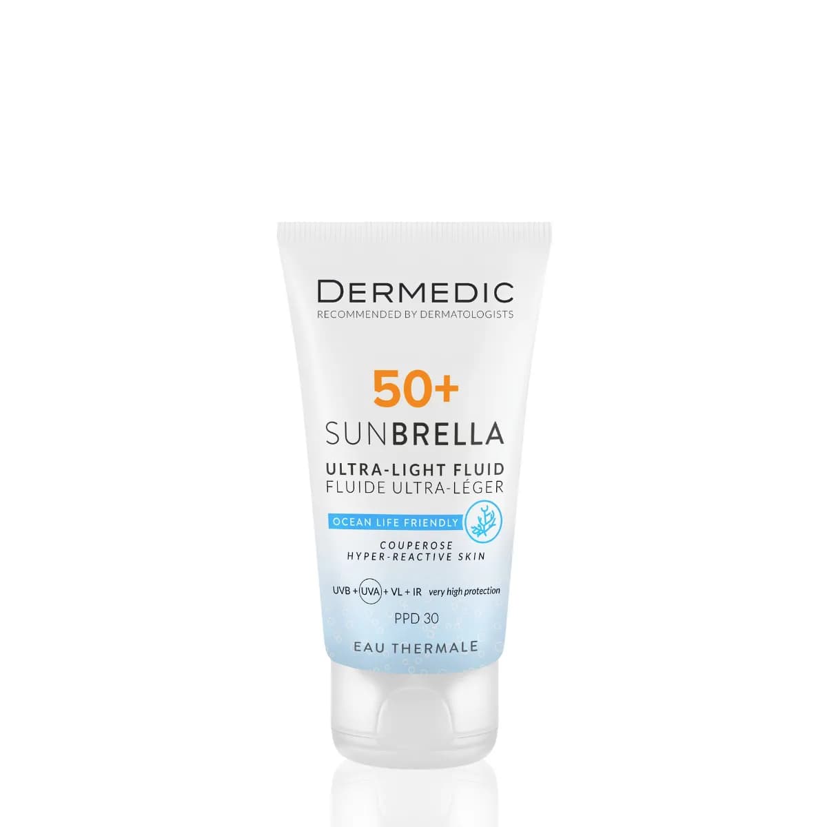 فلوئید ضد آفتاب پوست های حساس +SPF 50 درمدیک