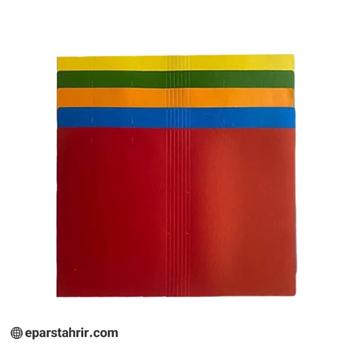 پوشه روغنی تک رنگ 300 گرم (بسته 100 عددی)