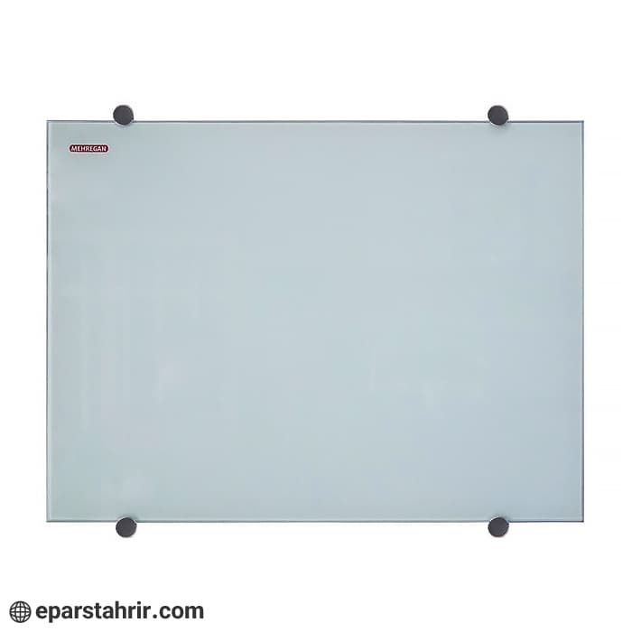 تخته وایت برد مهرگان شیشه ای مغناطیسی سایز 90*60