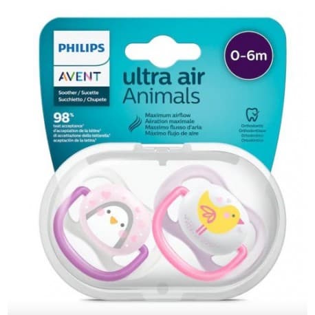 پستانک دو عددی ultra air Animals (0 تا6 ماه) فیلیپس اونت — تصویر ۴