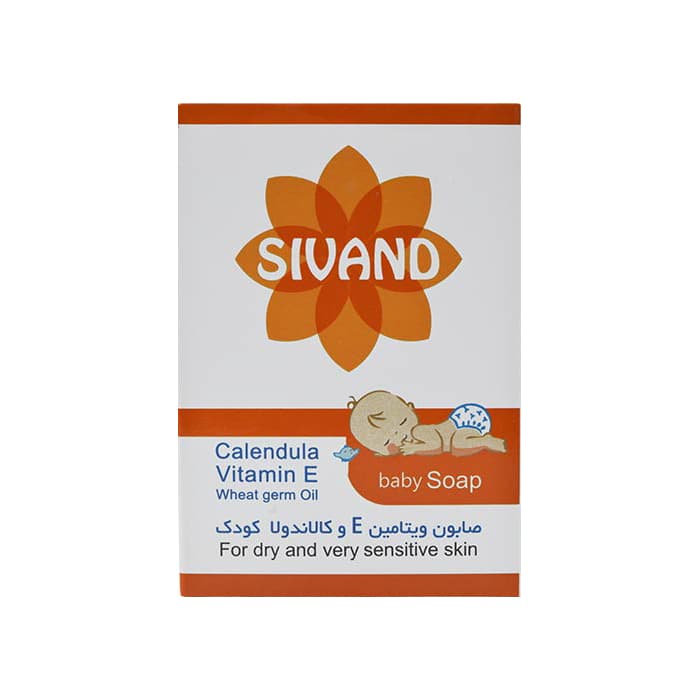 صابون بچه سیوند حاوی ویتامین E و کالاندولا وزن ۹۰ گرم