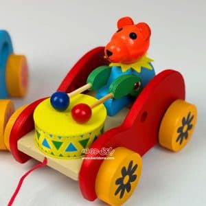 اسباب بازی طبل زن چوبی خرس ( تخفیفی )
