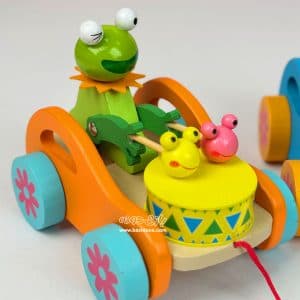 اسباب بازی طبل زن چوبی قورباغه ( تخفیفی )