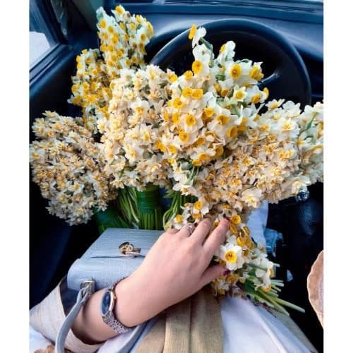 دسته گل نرگس و گل‌های بنفشه برای عید نوروز 255