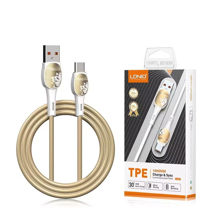کابل شارژ تایپ سی 30 وات الدینیو LDNIO LS831 Type-c Fast Charging Cable — تصویر ۴