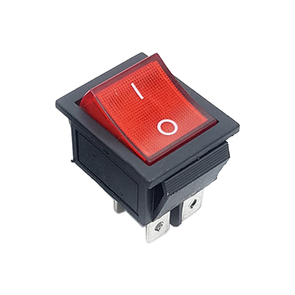 کلید راکر دو حالته پهن چراغدار مدل KCD4-102N 16A — تصویر ۲