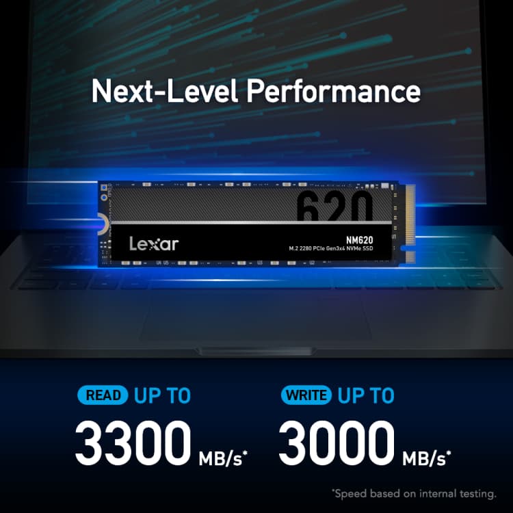 اس اس دی اینترنال PCIe Gen3 x4 لکسار مدل NM620 ظرفیت 256 گیگابایت — تصویر ۲