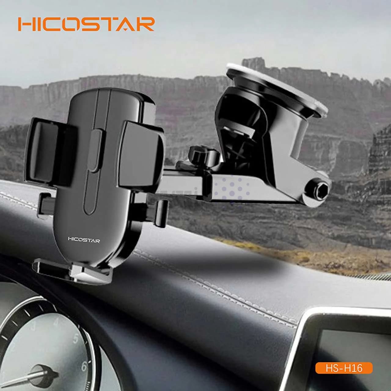 هولدر گوشی موبایل پایه دار Hicostar مدل HS-H16 – مشکی — تصویر ۳