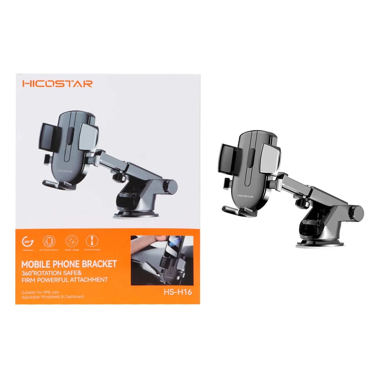 هولدر گوشی موبایل پایه دار Hicostar مدل HS-H16 – مشکی