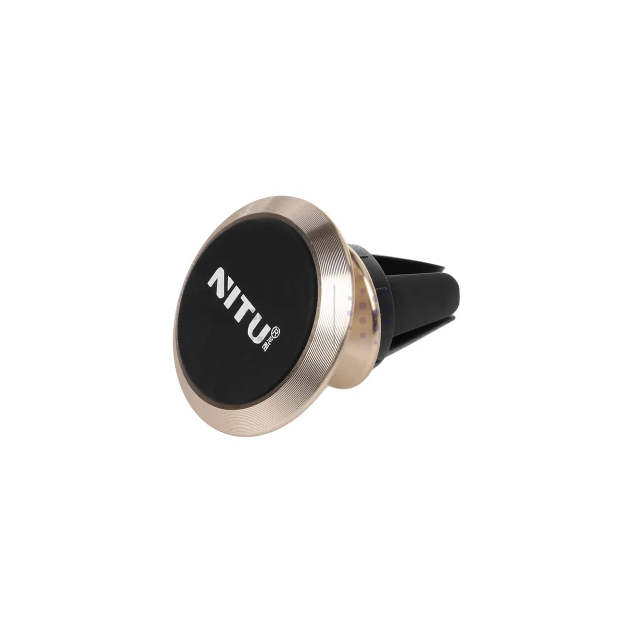 هولدر گوشی موبایل مگنتی دریچه ای خودرو NITU مدل NH10 – مشکی طلایی — تصویر ۲