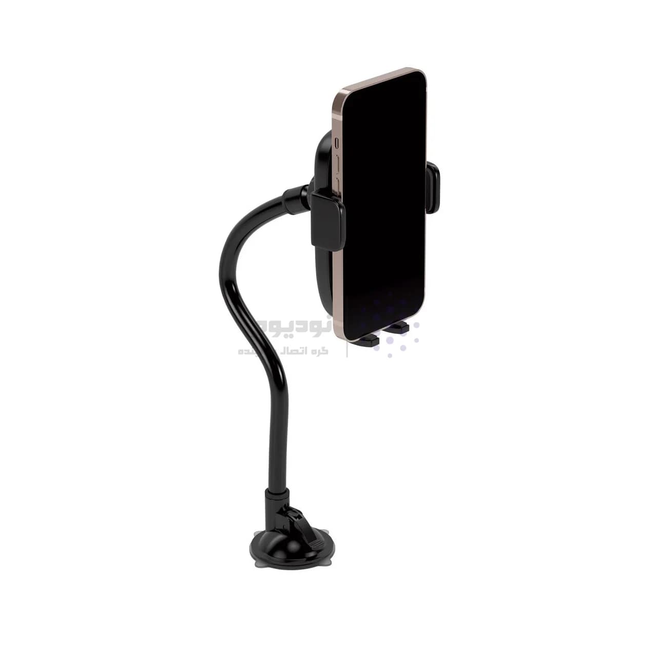 هولدر گوشی موبایل پایه دار TSCO مدل THL 1214 – مشکی (به همراه گیره اتصال به دریچه کولر) — تصویر ۳