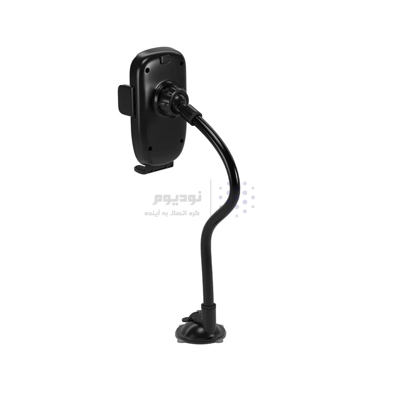 هولدر گوشی موبایل پایه دار TSCO مدل THL 1214 – مشکی (به همراه گیره اتصال به دریچه کولر) — تصویر ۲