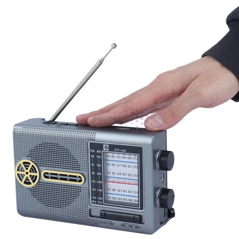 اسپیکر رادیو BIG SOUND مدل KTF-1480 – طوسی – TCO (دارای چراغ قوه و پنل خورشیدی) — تصویر ۶