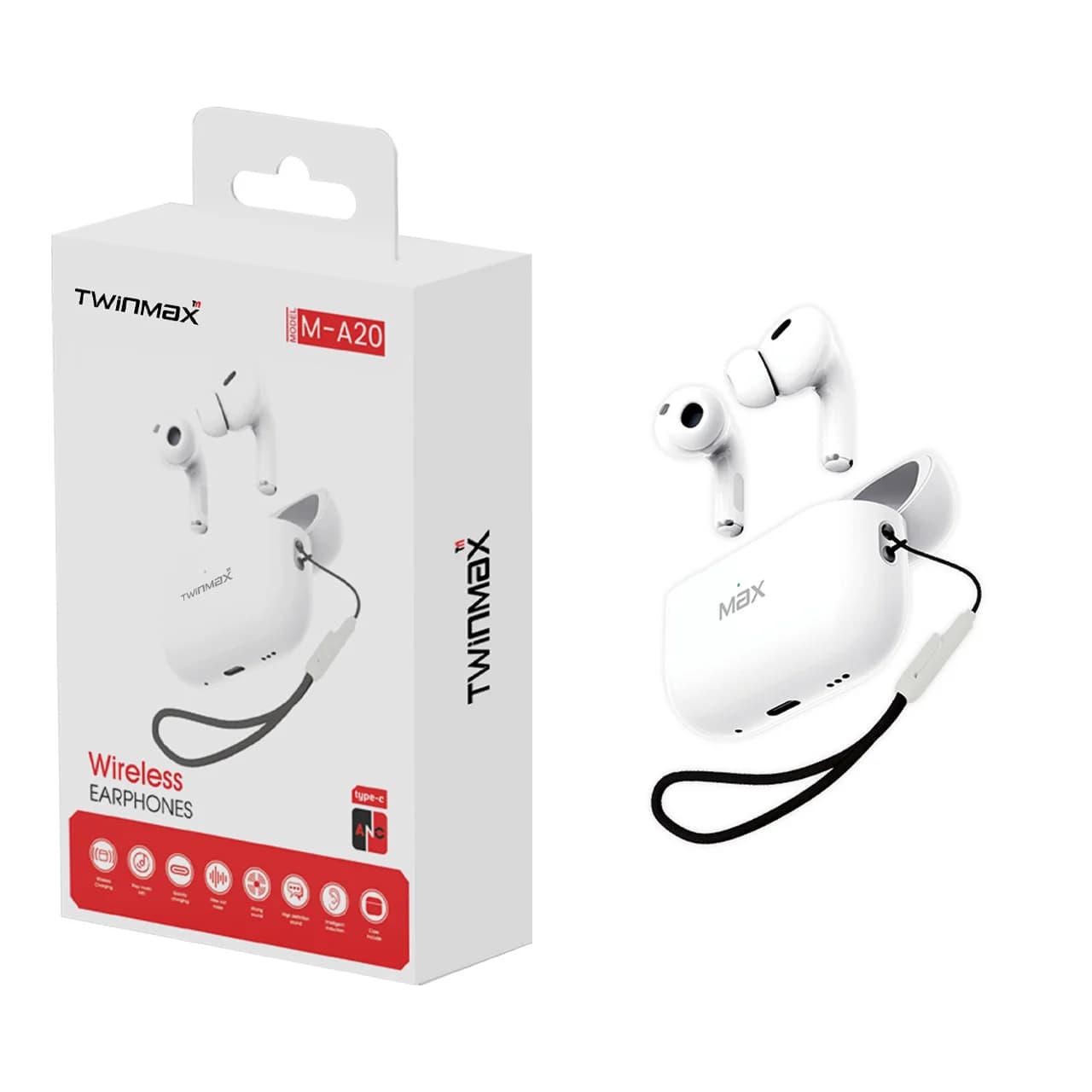ایرفون بی سیم Max مدل M-A20 ANC – سفید