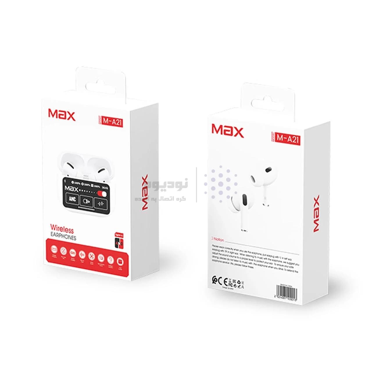 ایرفون بی سیم TwinMax مدل MA-21 ANC – سفید — تصویر ۲
