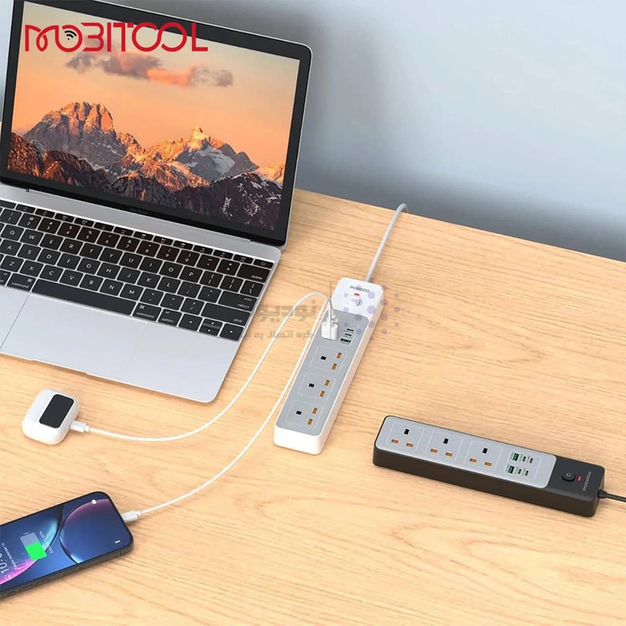 چندراهی برق 4 خانه TwinMax مدل MX-60 65W – سفید — تصویر ۳
