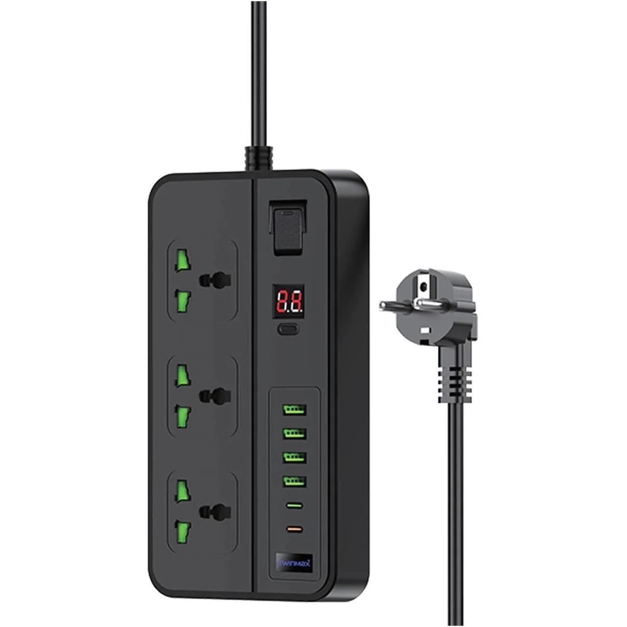 چندراهی برق 3 خانه TwinMax مدل MX-61 – مشکی
