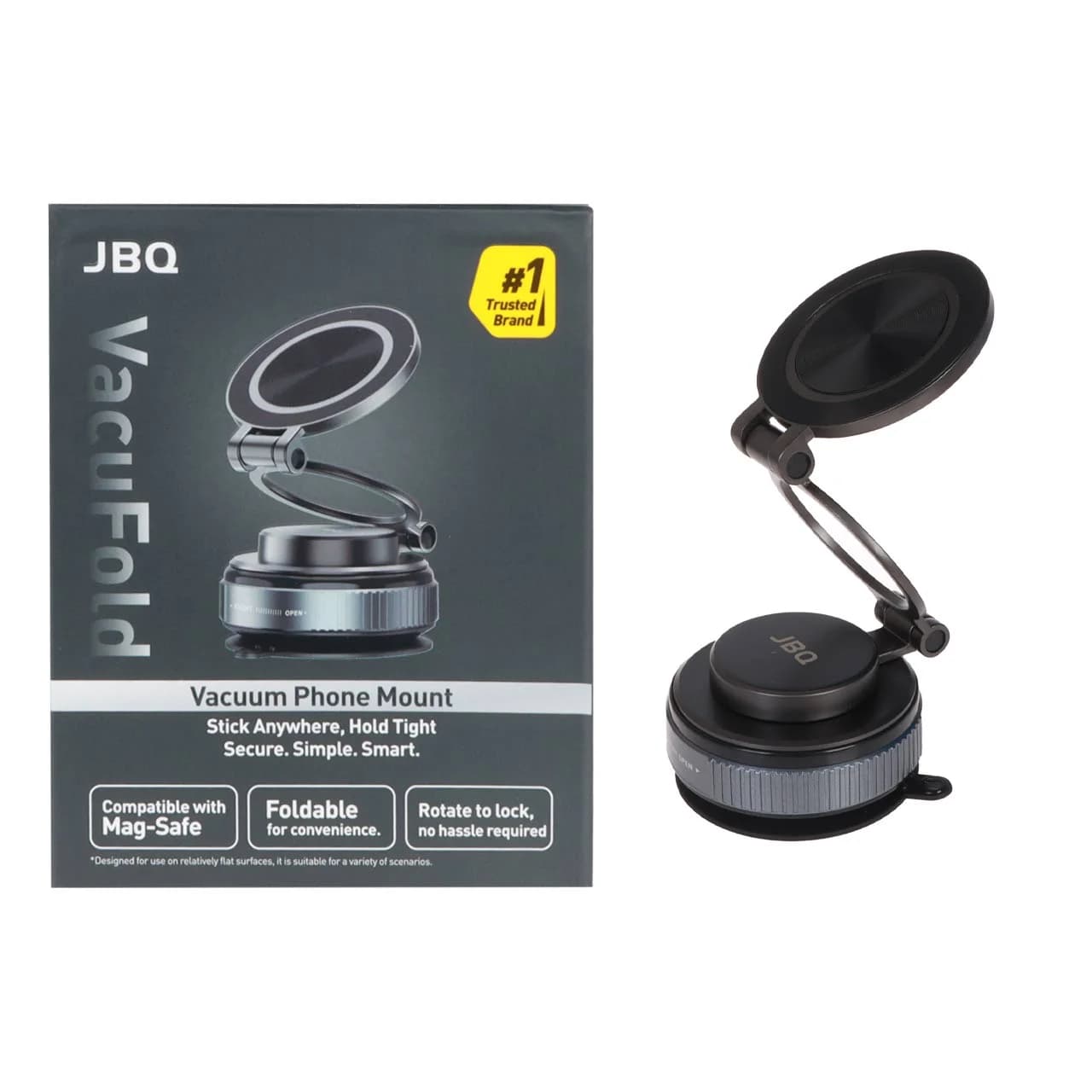 هولدر گوشی موبایل مگنتی JBQ مدل Vacufold N253412 – خاکستری (گارانتی شش ماهه رصاصی)