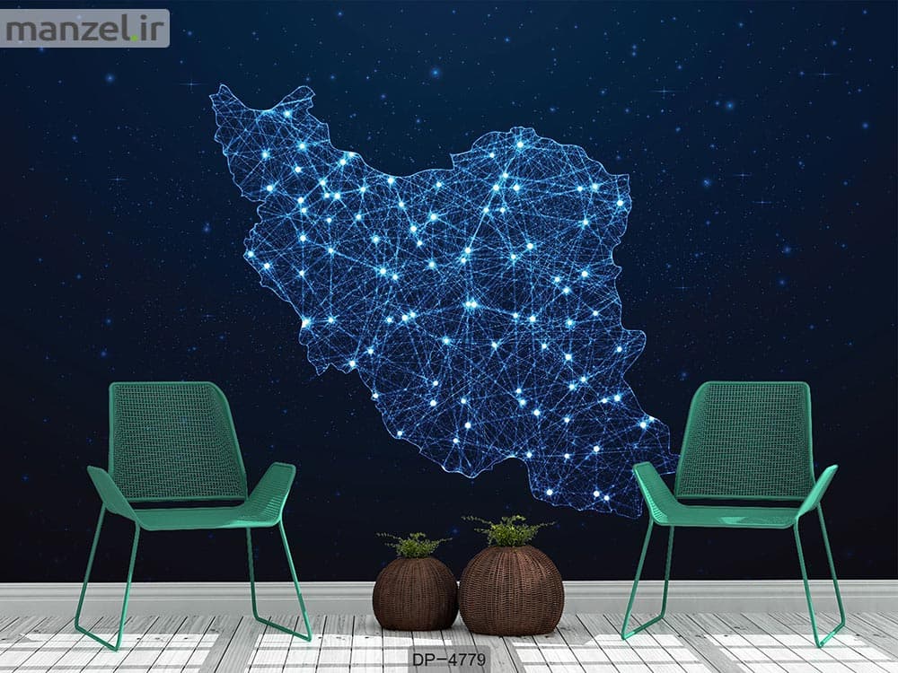 پوستر دیواری نقشه ایران کد DP-4779