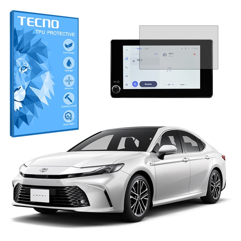 محافظ مانیتور تویوتا کمری هیبرید ال ای 2025 (Toyota Camry Hybrid LE 2025) مدل شفاف برند تکنو