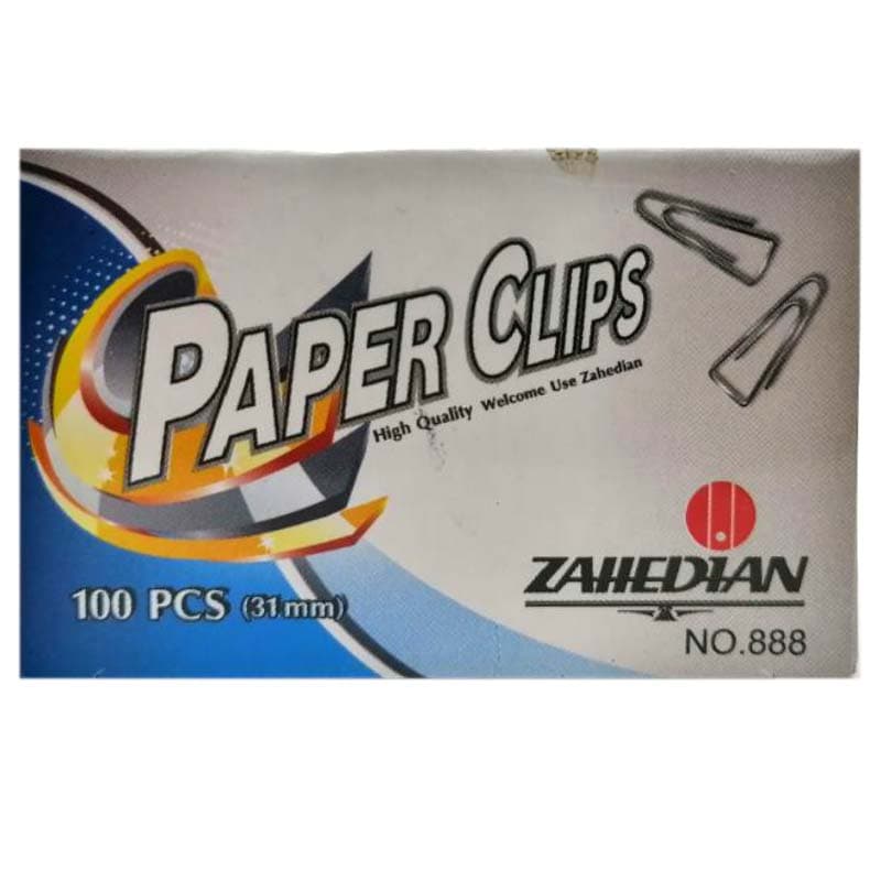 گیره کاغذ مثلثی 3 سانت فلزی (کله قندی) بسته 100 عددی