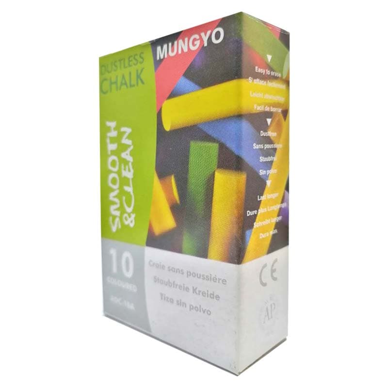 گچ رنگی تخته سیاه مانگیو مدل MUNGYO ADC-10A بسته 10 عددی — تصویر ۳