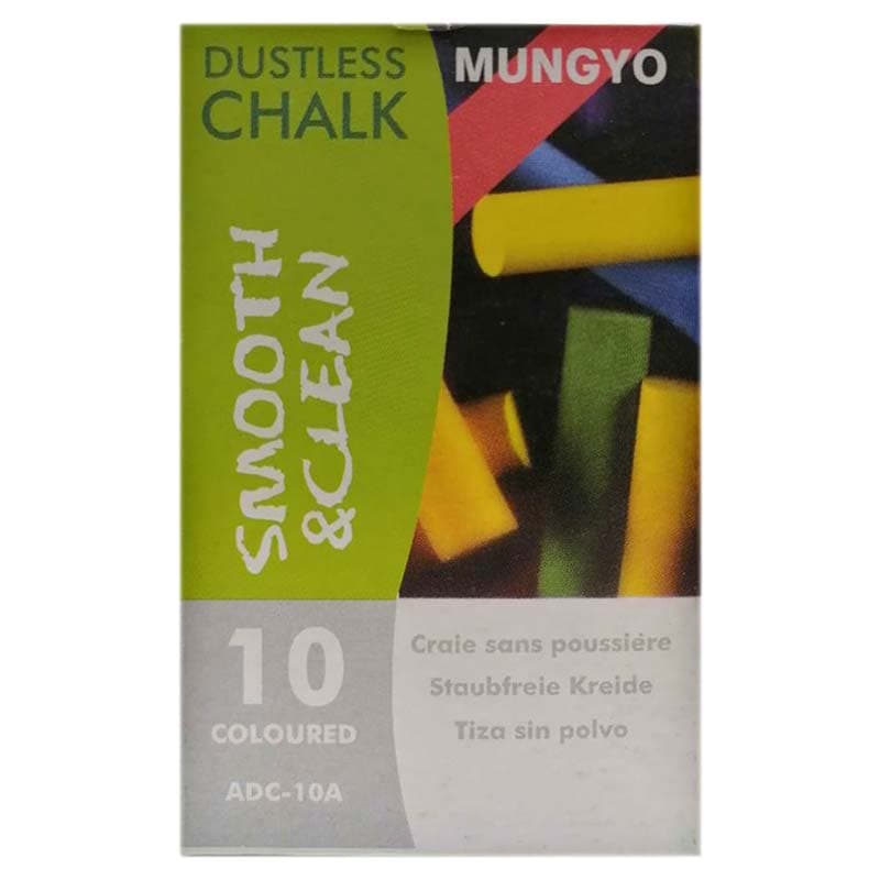 گچ رنگی تخته سیاه مانگیو مدل MUNGYO ADC-10A بسته 10 عددی