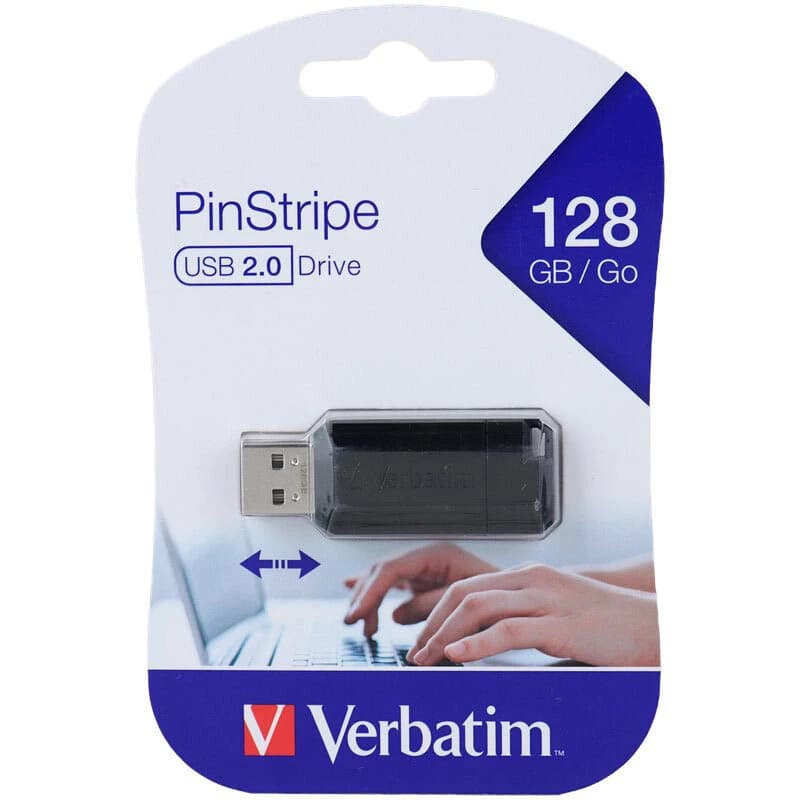 فلش 128 گیگ ورباتیم Verbatim PinStripe — تصویر ۲