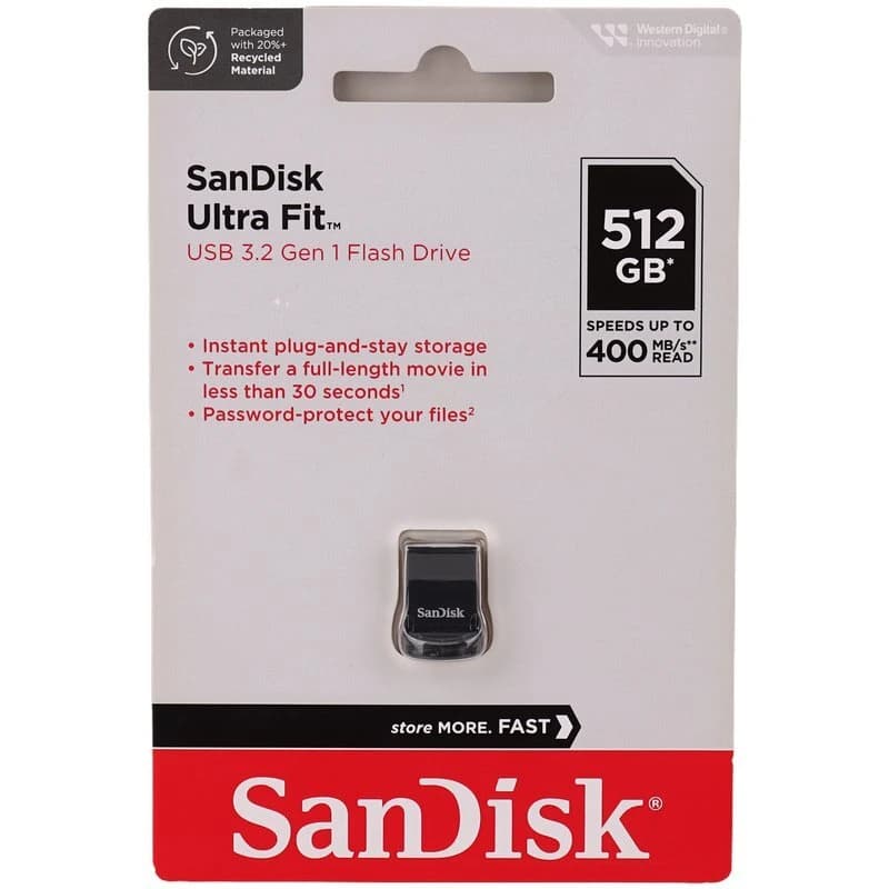 فلش 512 گیگ سن دیسک Sandisk Ultra Fit USB3.2 — تصویر ۲