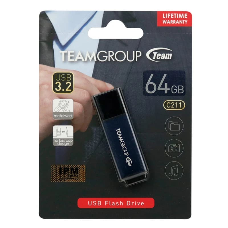 فلش 64 گیگ تیم گروپ TeamGroup C211 USB3.2 — تصویر ۲