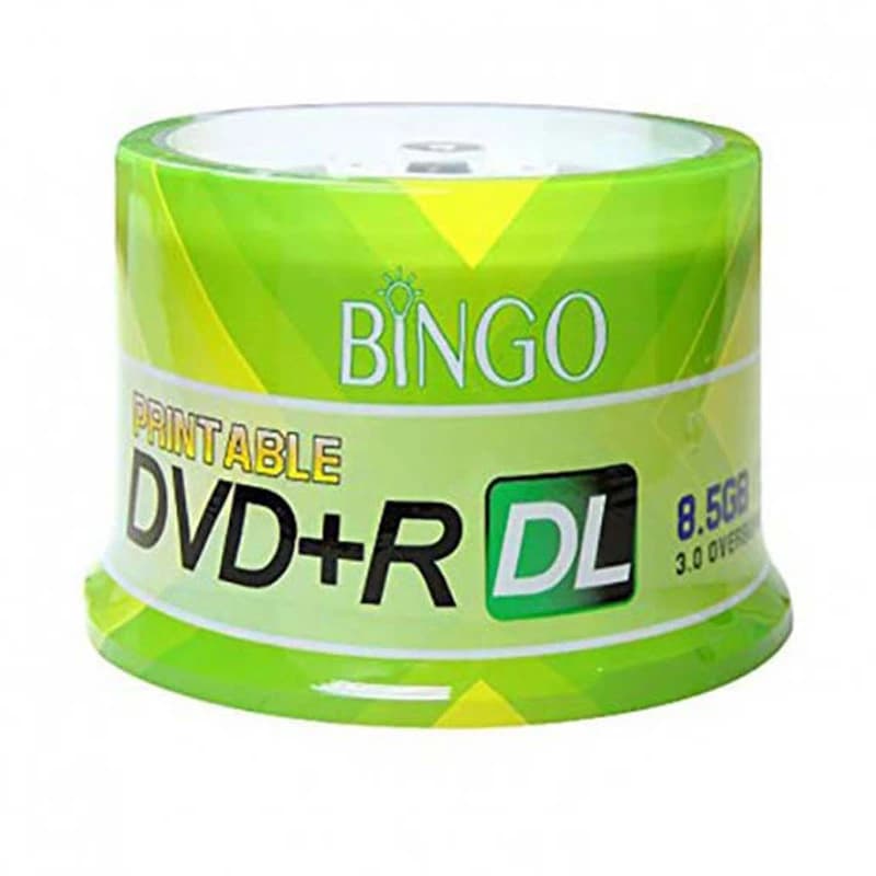 دی وی دی خام بینگو Printable ظرفیت 9 گیگابایت بسته 50 عددی