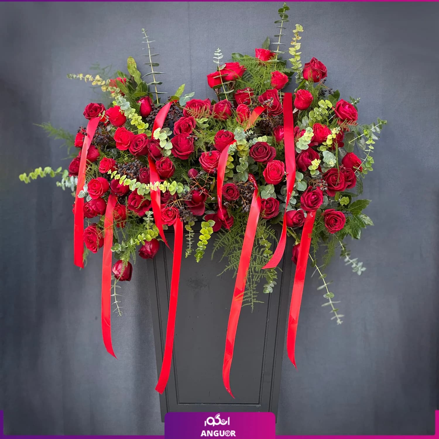 باکس گل عاشقانه رز با طراحی خاص