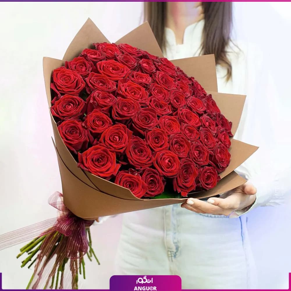 دسته گل رز والا 51 شاخه (رز هلندی)