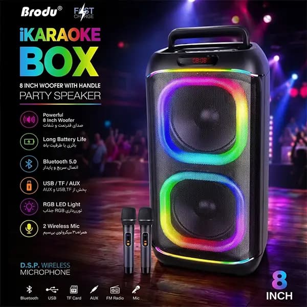اسپیکر مدل BTS-2256 برند Brodu — تصویر ۳