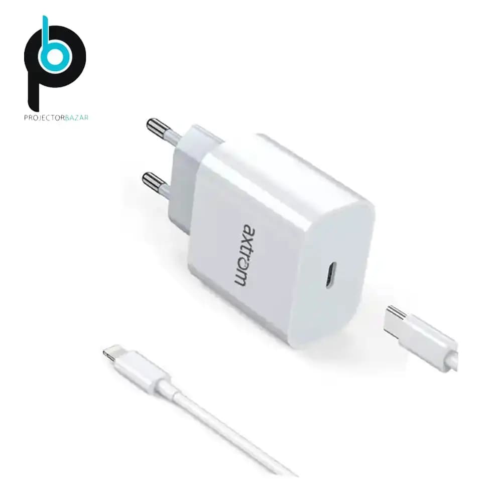 شارژر دیواری اکستروم مدل Axtrom AWC20WPD-W 20W همراه کابل Lightning