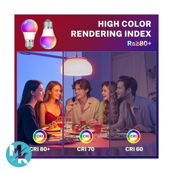 پک 4 تایی لامپ LED RGB برند Liuyife مدل E27 — تصویر ۶