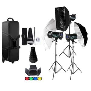 کیت فلاش چتری استودیویی گودکس مدل QS 300 II — تصویر ۲